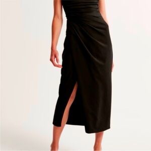 Abercrombie Crepe Midi Wrap Skirt